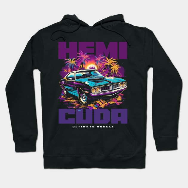 Exotic Hemi Cuda Hoodie by Quotee